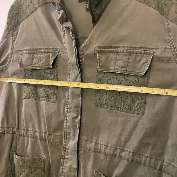 Jessica Simpson lightweight Cotton Jacket.  Army Green.  Size XL. - Picture 7 of 10